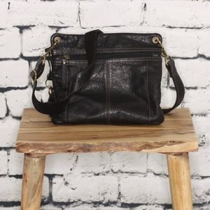Fossil Bags - Fossil Black Leather Crossbody Satchel Fossil Bags - Fossil Black Leather Crossbody Satchel